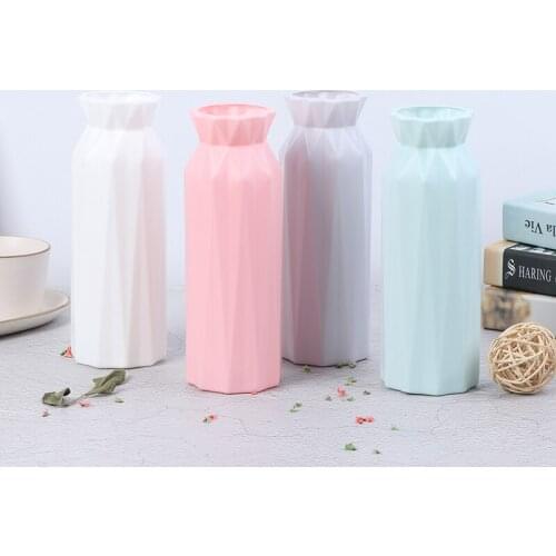 5.5x21x4.5cm Modern Flower Vase Home Flower Arrangement Living Room Origami Plastic Nordic Style Home Decoration Ornament Decor