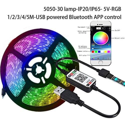 LED Strip Light Flexible Lamp 1M 2M 3M 4M 5M Tape RGB light belt 5050 DC 5V Desk Screen TV Background Lighting USB Cable