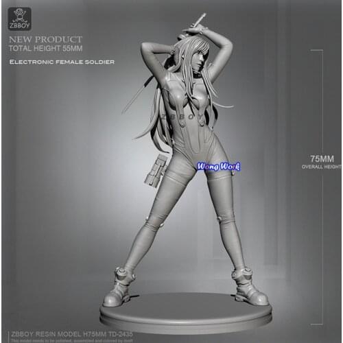 Wong Work Unpainted Resin 75mm Unassembled Garage Kits GK Model Kit Figure TD-2435