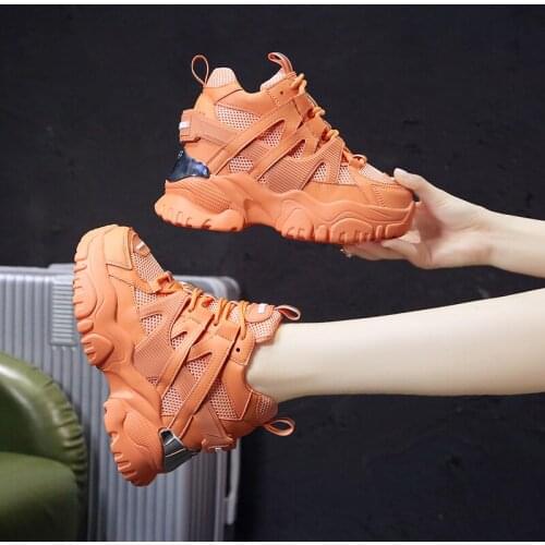 2020 womens chunky sneakers thick bottom tennis vulcanized shoes casual breathable fashion female sneakers