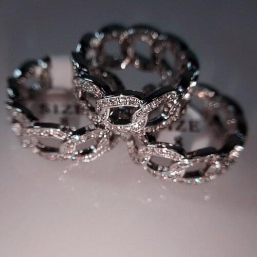 Diamond Halloween S925 Silver Wedding Rings for Woman Cute/Romantic Wedding Bands Rings Silver Diamond Fine Jewelry for Luxury