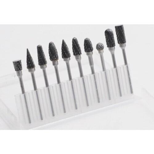 1Box Steel Carbide Burs 2.35mm For Dental Polishing Teeth Drill Handpiece