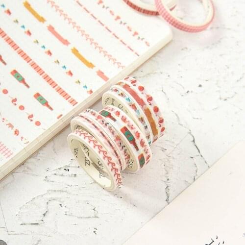 10 Rolls/ Set Colorful Plant Masking Tape Decorative Adhesive Washi Tape Sticker DIY Diary Scrapbooking Photo Ablums