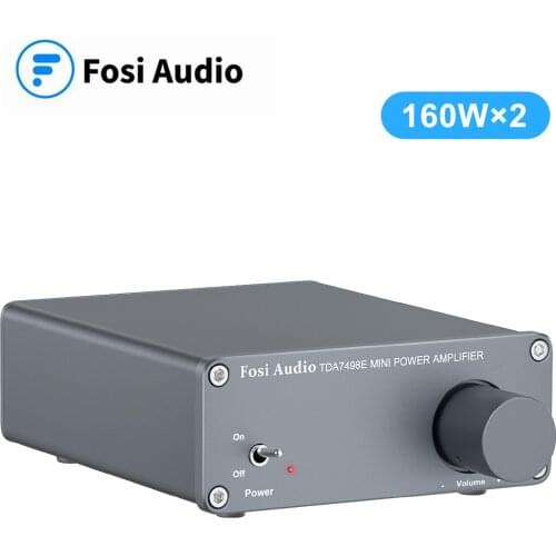 Fosi Audio TDA7498E 2 Channel Sound Power Amplifier Audio Receiver Mini HiFi Amp Home Theater Speakers 160W x 2 amplificador