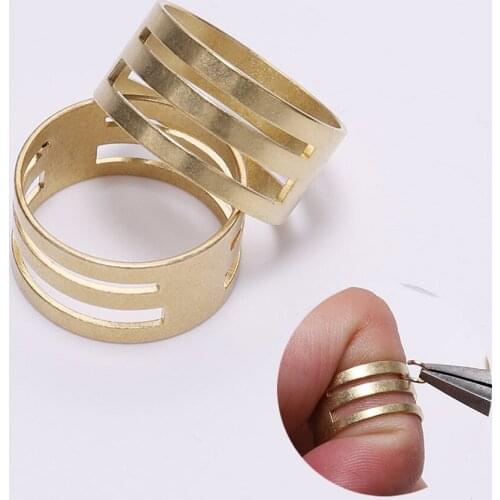 2Pcs/lot Brass Split Rings Finger Ring Opening Helper Tool Jump Ring Open Close Tools Round Circle Bead Pliers For DIY Jewelry