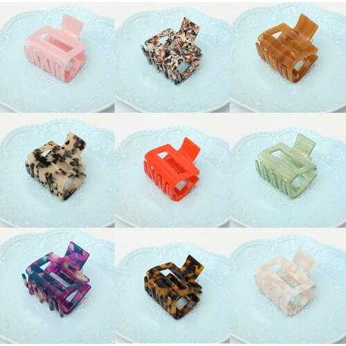 2020 Korean Rectangle Acetate Acrylic Hair Clips Girls Hairpins Crab Claws Clamp Hair Accessories for Women
