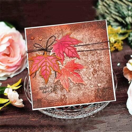 8.5x8.5cm maple leaf Scrapbooking DIY Embossing Mothers Day paper dies cutting dies carbon steel cutter Metal die cards