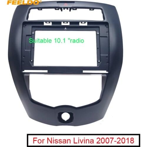 FEELDO Car Stereo 10.1 Inch Big Screen Fascia Frame Adapter For Nissan Livina 2Din Dash Audio Fitting Panel Frame Kit