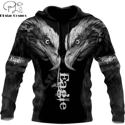 Awesome Eagle Tattoo 3D Printed Fashion Mens Autumn Hoodie Sweatshirt Unisex Streetwear Casual Zip Jacket Pullover KJ509