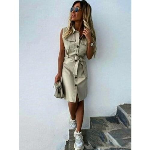 CHURSES Fashionable Shirt Dresses