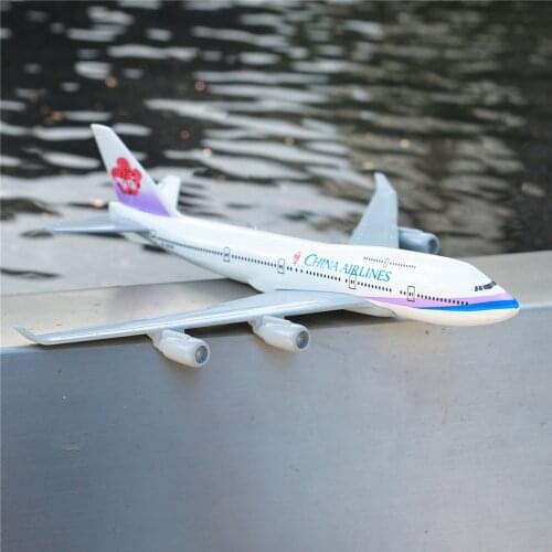 China Taiwan Airlines Boeing 747 Airplane Diecast Aircraft Model 6" Metal Aeroplane Office Decor Mini Moto Toys for Children
