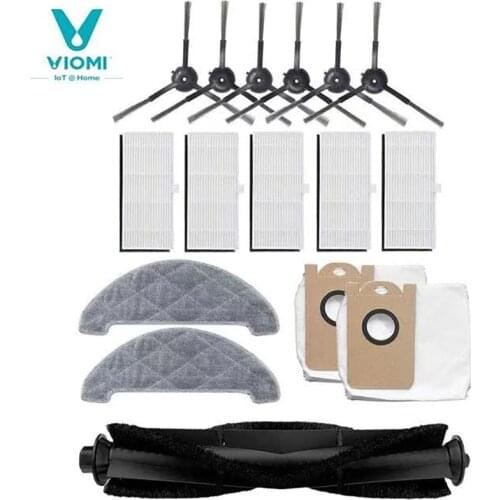 Dust Bags Side Brush Filter Main Brush Mop Cloths for Xiaomi Viomi S9 Robot Vacuum Cleaner Replaceable Accessories