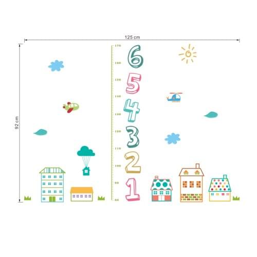 Cartoon digital Measure Height Gauge Stickers Wall Stickers Kindergarten Kids Room Decor Children Height Ruler Stadiometer