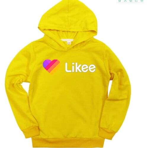 New Kids Boys Girls Likee Hoodie Harajuku Jersey White Spring and Autumn Warm Regular Toddler Fashion LIKEE App Clothes