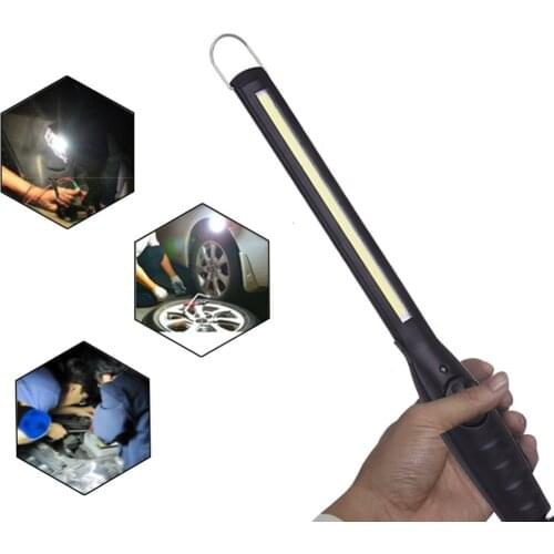 Rechargeable High Brightness COB LED Work Light Inspection Light With Magnetic Band & Hook For Outdoor Camping Lighting
