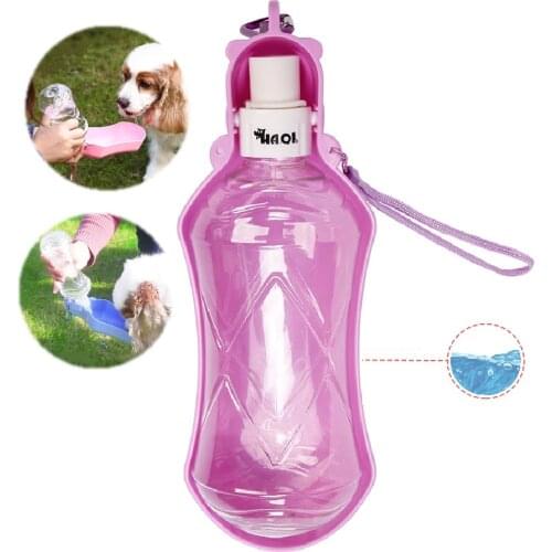 Pet Dog Water Bottle Portable Cat Feeder Folding Drinker Bowl Pets Travel Outdoor Walking Drinking Puppy Dogs For Small Large
