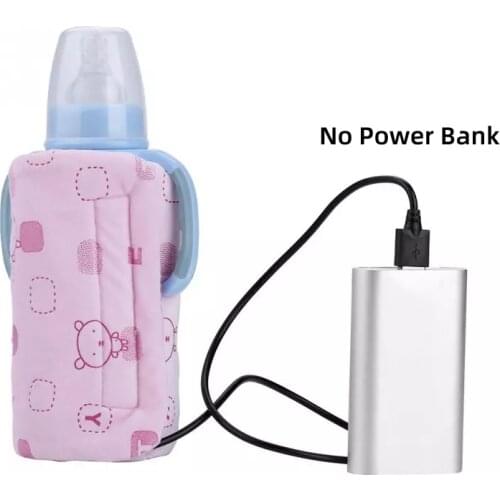 USB Baby Bottle Warmer Portable Travel Milk Warmer Infant Feeding Bottle Heated Cover Insulation Thermostat Food Heater