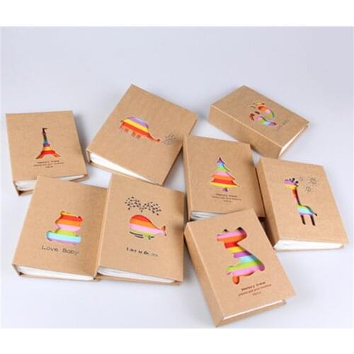 Polaroid novo 5 polegadas 200 álbum 7 polegada 100 inserir álbum álbum infantil álbum de papel kraft dos desenhos animados