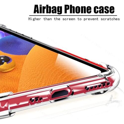 Shockproof Clear Soft Silicone Case for Samsung Galaxy A31 A02s A71 A51 A41 A21S A71 A12 A52 A32 A72 A42 5G Silicone Case Cover