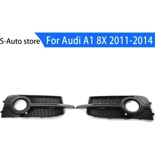For Audi A1 8X 2011-2014 S Line Left Right Bumper Grill Fog Light Surround Cover Grilles 8X0807681B 8X0807682B Car Accessories