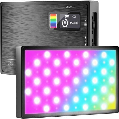 RGB LED Camera Video Light Photographic Fill Panel Pocket Lighting Full Color Lamp 2500K-8500K Bi-Color CRI 95+ for YouTube Vlog