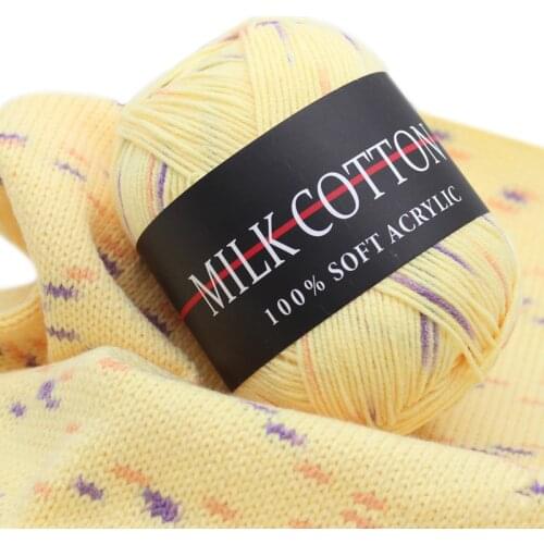 Three Strands Of Dyeing Gradient Milk Cotton Wool In The Baby Cotton Crochet Hand-made Yarn Knitting Sweater Scarf Hat Thread