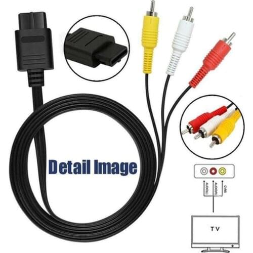 1.8M for Nintendo 64 Audio TV Video Cord AV Cable to RCA for Super Nintend GameCube N64 SNES Game Cube Accessory