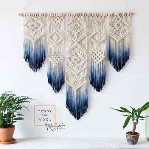 100% Cotton Tapestry wall hanging bohemian decoration for home nordic dyed tapestry farmhouse decor macrame wall hanging