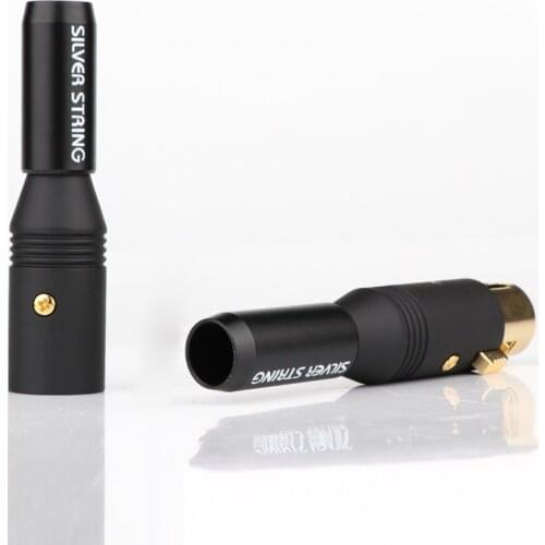 2Pcs hi-end 24K Gold plated XLR adapter plug hifi audio XLR conecctor plug for DIY XLR Balanced Cable