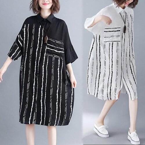 2019 New Arrive Summer Maternity Dress Woman Casual Striped Large Size Dress Pregnant Woman Large Clothing MD-00936