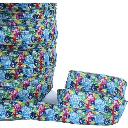 50 yards/lot) Free shipping colorful foe elastic ribbon, wholesale flower and butterfly printed fold over elastic