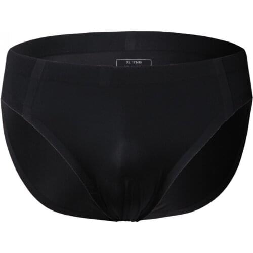 Seamless mens underwear mens briefs solid color simple mini one-piece underwear breathable transparent