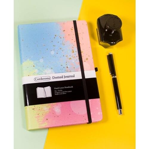 A5 160gsm Bullet Dotted Journal Love Bubble Hardcover Notebook Travel Diary Planner With Back Pocket