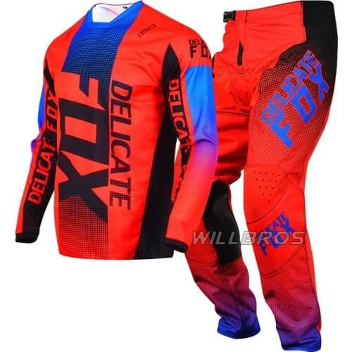 2021 Delicate Fox 180 Oktiv Gear Set Motorbike MTB BMX Bike Jersey Pants Offroad Scooter Riding Suit Mens Kits