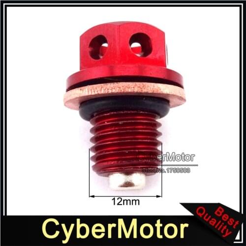 Red Engine Oil Magnetic Drain Bolt Plug For Chinese 50cc 90cc 110cc 125cc-160cc Lifan YX Zongshen Loncin Pit Dirt Motor Bike
