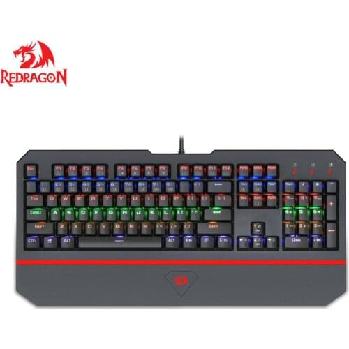 Redragon K558 ANALA Multiple Color LED Rainbow Backlit 104 keys Mechanical Gaming Keyboard
