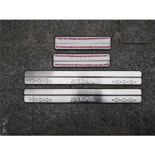 Stainless Steel Door Sill Scuff Plate for 2014-2019 Nissan X-Trail X Trail XTrail T32 Welcome Pedal Trim Car Styling Accessories