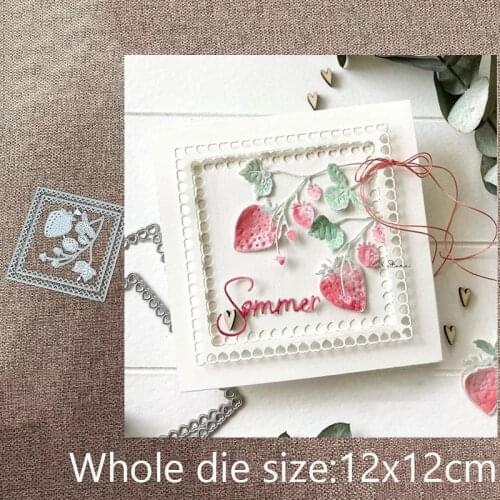 New Design Craft Metal stencil mold Cutting Dies Strawberry love frame scrapbook die cuts Album Paper Card Craft Embossing