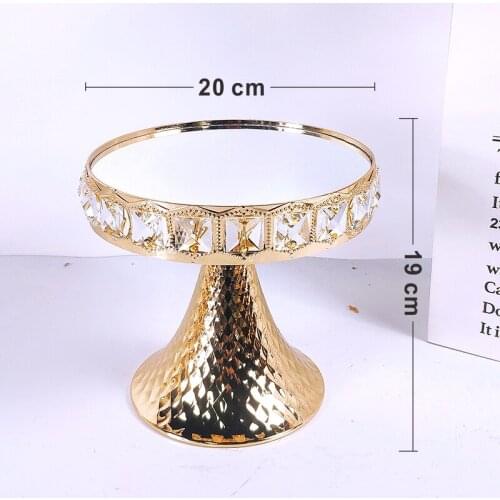 New Crystal Horn Foot Cake Frame Metal Cupcake Fruity Decorative Dessert Party Display Cake Tray