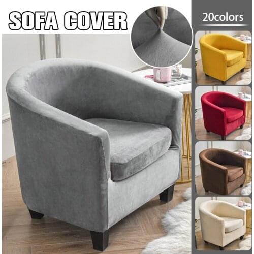 Single Sofa Solid Slipcovers Armchair Stretch Cover For Living Room Bedroom Anti-dust Furniture Decoration Couch Cover Case