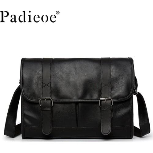 Padieoe crossbody bags for men leather shoulder bags satchel bag sling bag purses fashion vintage