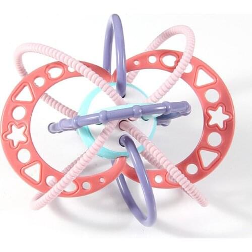 Baby Rattle Ball Toys 0-12 Months Safe Newborn Teething Toys Soft Plastic Hand Bell Early Educational Rattle Teether Toys Gifts