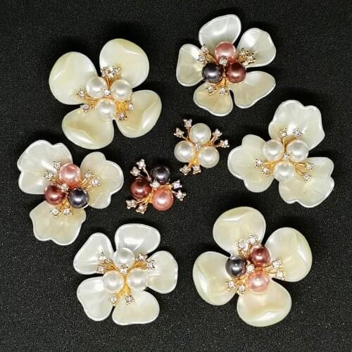 5pcs Pearl Button For Craft Sewing Diy Handmade Buttons Clothing Decorative Rhinestone Embellishment Home Decoration Accessories
