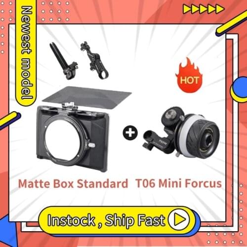 Tilta MB-T15 4*5.65 Lightweight Matte Box for DSLR Cameras BMPCC 4K Tiltaing Lens Hood Clamp-On Mini Matte Box with Carbon Fiber