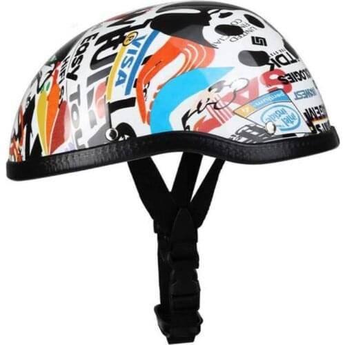 Vintage Motorcycle Cap Helmet Unisex Horse Riding Helmet Cycling Half Face Helmets Retro Safety Hat Head Protector Adjustable