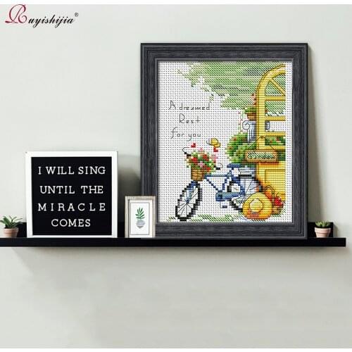 RUYISHIJIA Embroidery,Paintings,Needlework,Cross stitch kits,a Dreamed Rrst for you,DIY Cross-stitch,thread embroidery