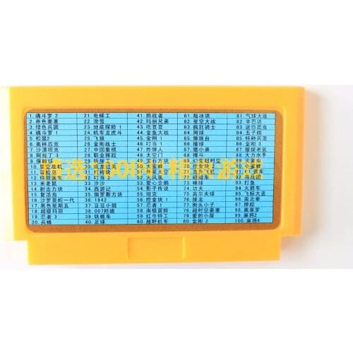 Top Quality Game Cartridge 60 Pins 8 Bit Game Card - 100 IN 1 Region Free