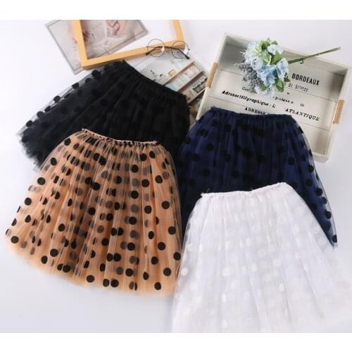 Tutu Skirt For Baby Girl Clothe 2021 Summer Children Clothes Toddler Teens All-matched Skirts Kids Princess Dot Mid-long Saias