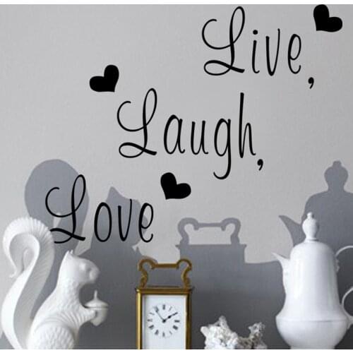 Live Laugh Love Wall Art Decal Quote Words Lettering Decor Sticker Wall Decals Home Decor Room Decoration