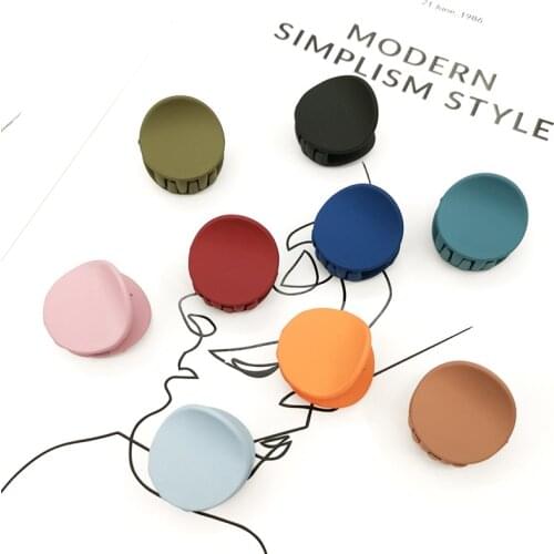 1PCS New Fashion Solid Color Geometric Hollow Acrylic Hairpins Hair Clip Crab for Women Girl Clamp Hair Accessorie Headwear